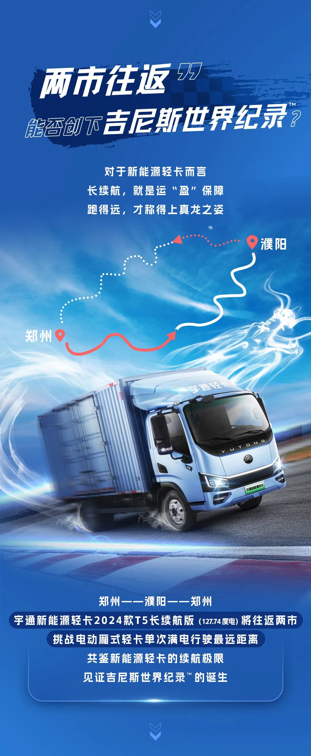 冲击纪录 | 千里鉴真龙，宇通轻卡勇闯吉尼斯！