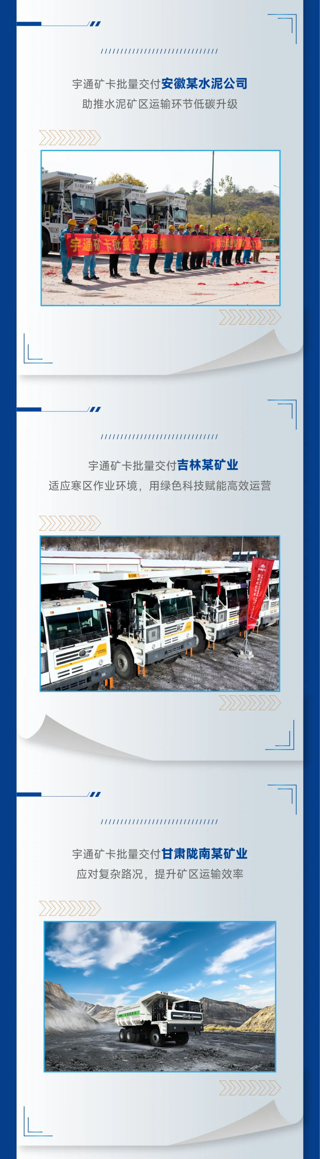 矿卡速报站|宇通矿卡一季度批量交付多个矿区，助推矿山绿色智慧转型！